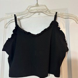 Francie Women's S Black Crop Top
